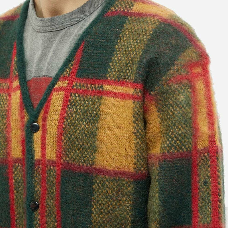 TARTAN MOHAIR CARDIGAN