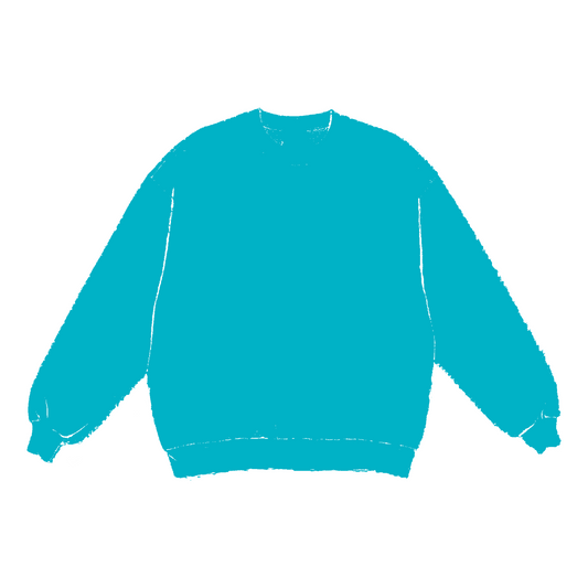 VINTAGE TURQUOISE CREWNECK SWEATSHIRT MADE IN USA