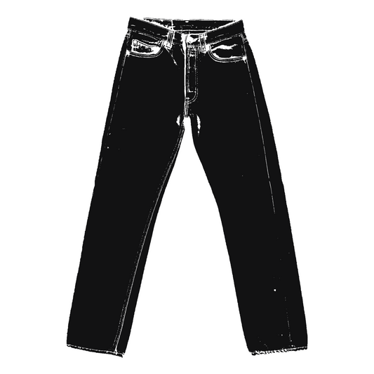 VINTAGE BLACK WASH LEVIS 501 JEANS MADE IN USA