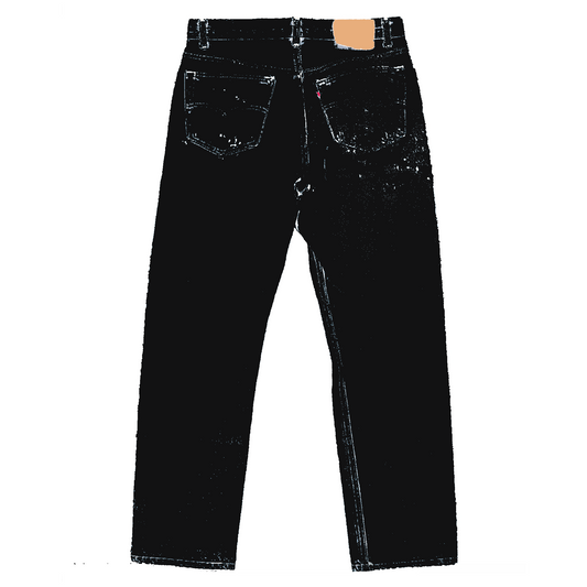VINTAGE BLACK WASH LEVIS 501 JEANS MADE IN USA