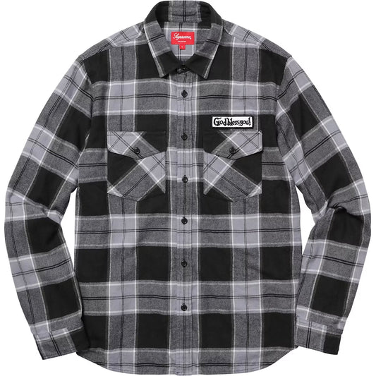 2017 GOD BLESS PLAID FLANNEL