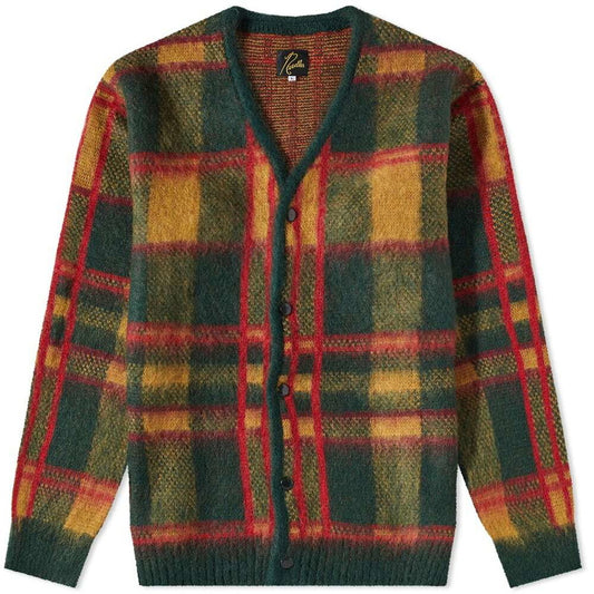 TARTAN MOHAIR CARDIGAN