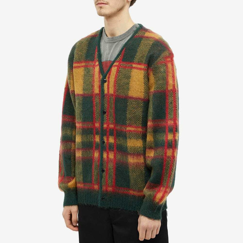 TARTAN MOHAIR CARDIGAN