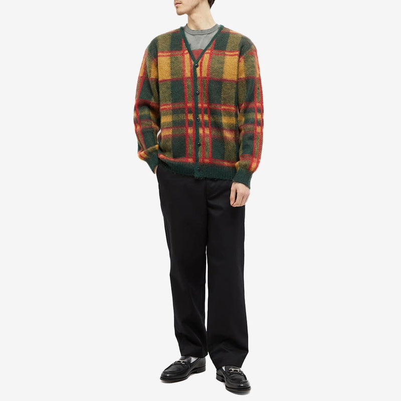 TARTAN MOHAIR CARDIGAN